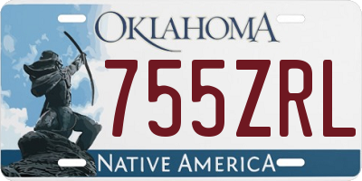 OK license plate 755ZRL