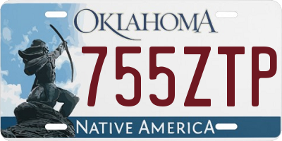OK license plate 755ZTP