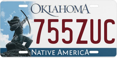 OK license plate 755ZUC