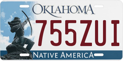 OK license plate 755ZUI