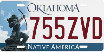 OK license plate 755ZVD