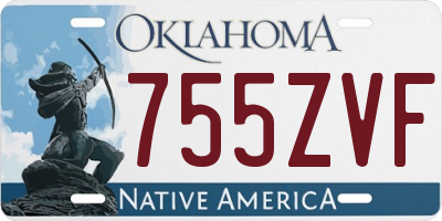 OK license plate 755ZVF