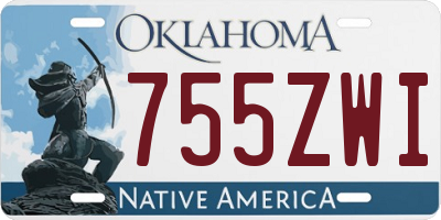 OK license plate 755ZWI