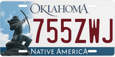 OK license plate 755ZWJ