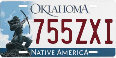 OK license plate 755ZXI