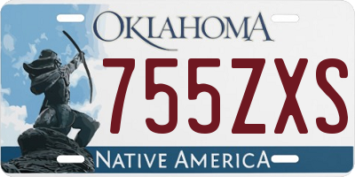 OK license plate 755ZXS