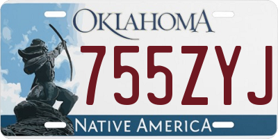 OK license plate 755ZYJ