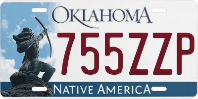 OK license plate 755ZZP