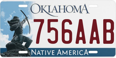 OK license plate 756AAB