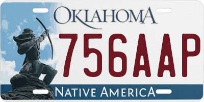 OK license plate 756AAP