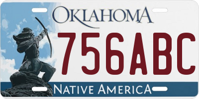 OK license plate 756ABC