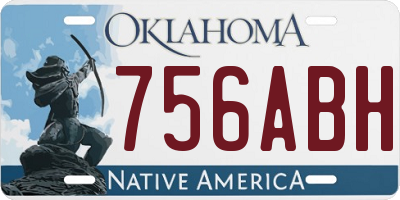 OK license plate 756ABH