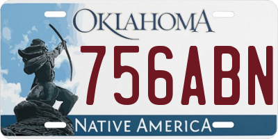 OK license plate 756ABN