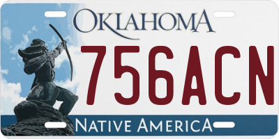 OK license plate 756ACN