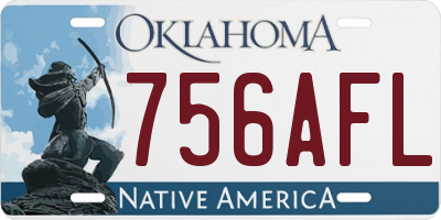 OK license plate 756AFL