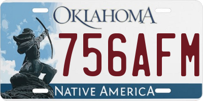 OK license plate 756AFM