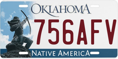 OK license plate 756AFV