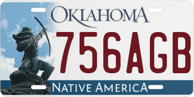 OK license plate 756AGB