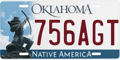 OK license plate 756AGT
