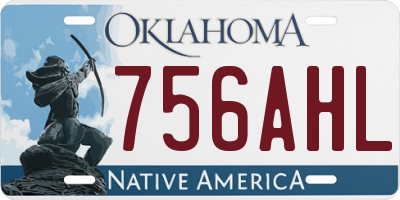 OK license plate 756AHL