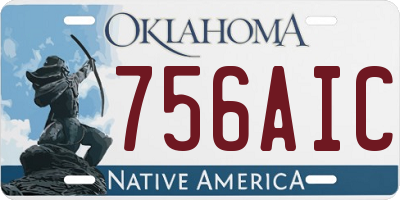 OK license plate 756AIC