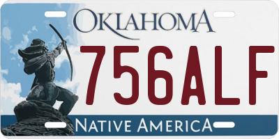 OK license plate 756ALF
