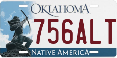 OK license plate 756ALT