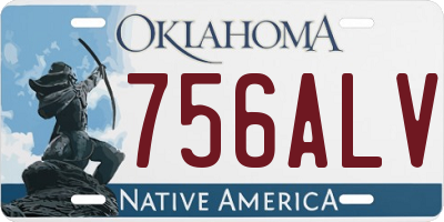 OK license plate 756ALV