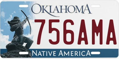 OK license plate 756AMA