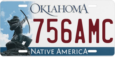 OK license plate 756AMC