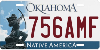 OK license plate 756AMF