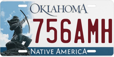 OK license plate 756AMH