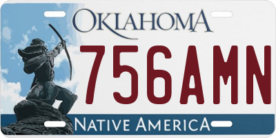 OK license plate 756AMN
