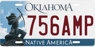 OK license plate 756AMP