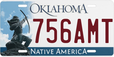 OK license plate 756AMT