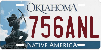 OK license plate 756ANL