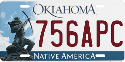 OK license plate 756APC