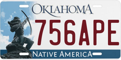 OK license plate 756APE
