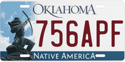 OK license plate 756APF