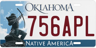OK license plate 756APL