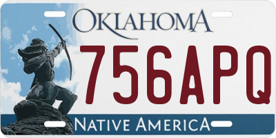 OK license plate 756APQ