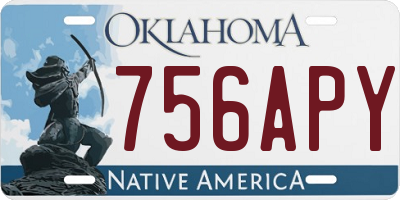 OK license plate 756APY