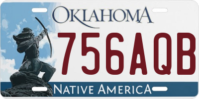 OK license plate 756AQB