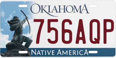 OK license plate 756AQP