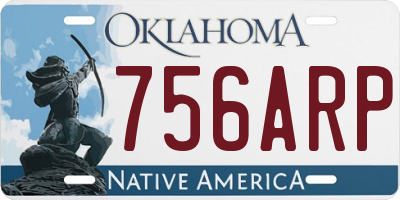 OK license plate 756ARP