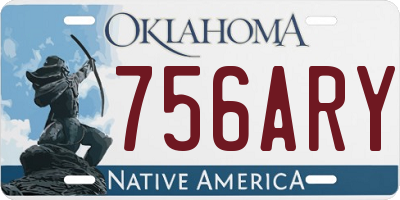 OK license plate 756ARY
