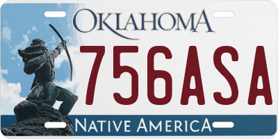 OK license plate 756ASA