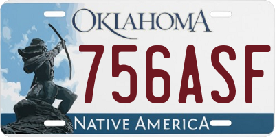 OK license plate 756ASF