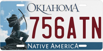 OK license plate 756ATN