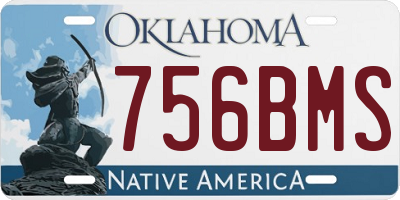 OK license plate 756BMS